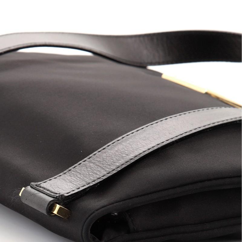 Fendi Vintage FF Flap Shoulder Bag Nylon Medium In Good Condition In NY, NY