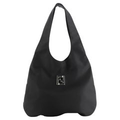 Fendi Vintage FF Flach Hobo Nylon Groß