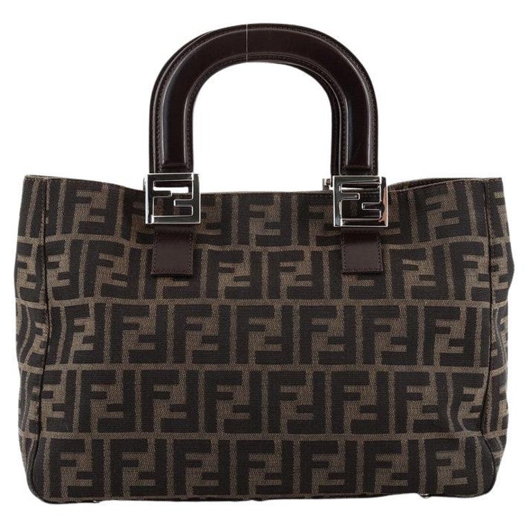 Fendi Vintage FF Handle Tote Zucca Canvas Small at 1stDibs