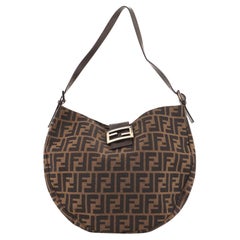 Fendi Vintage FF Hobo Zucca Canvas Medium