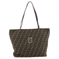 Fendi Vintage FF Logo Tote Zucca Canvas Large