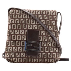 Fendi Vintage Flap Crossbody Bag Zucchino Canvas Medium