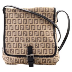 Fendi Vintage Flap Crossbody Bag Zucchino Canvas Pequeño