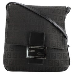 Fendi Vintage Flap Crossbody Bag Zucchino Canvas Small