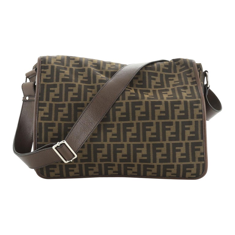 Fendi Vintage Flap Messenger Bag Zucca Canvas Medium at 1stDibs fendi