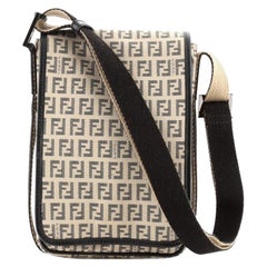 Fendi Vintage Flap Messenger Zucchino Canvas Small