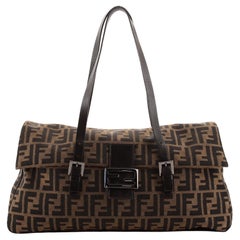 Fendi Vintage Flap Satchel Zucca Canvas Large