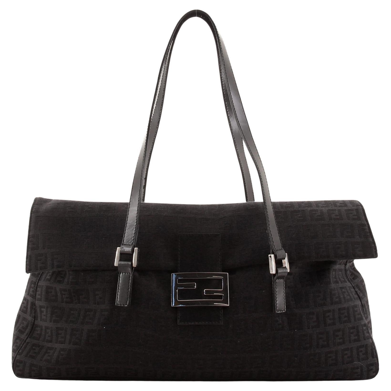 Fendi - Sacoche à rabat vintage en toile Zucchino - Large