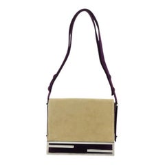 Fendi Vintage Full Flap Shoulder Bag Suede Small
