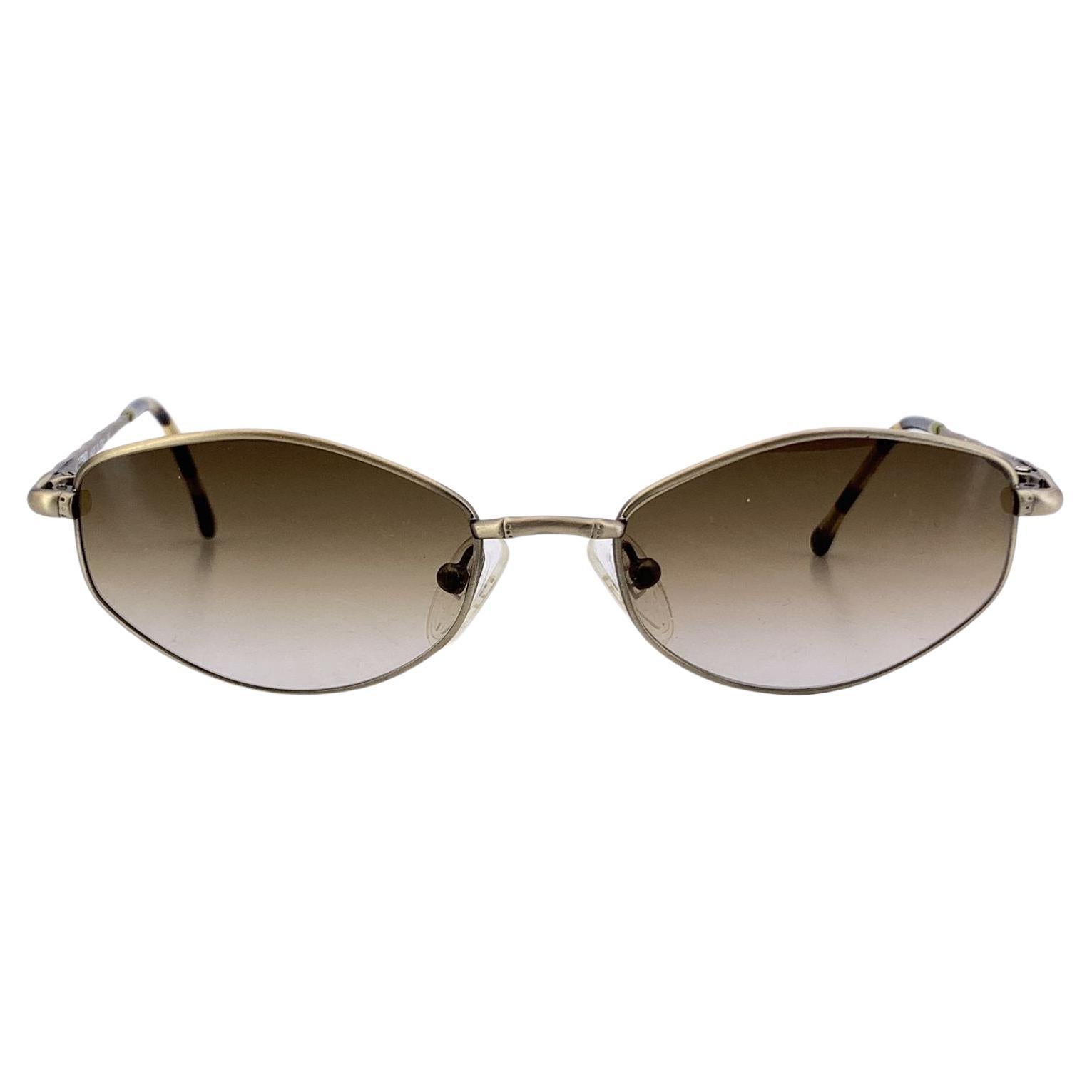 Fendi Vintage Gold Brown Sunglasses FV 283 52/18 135mm For Sale