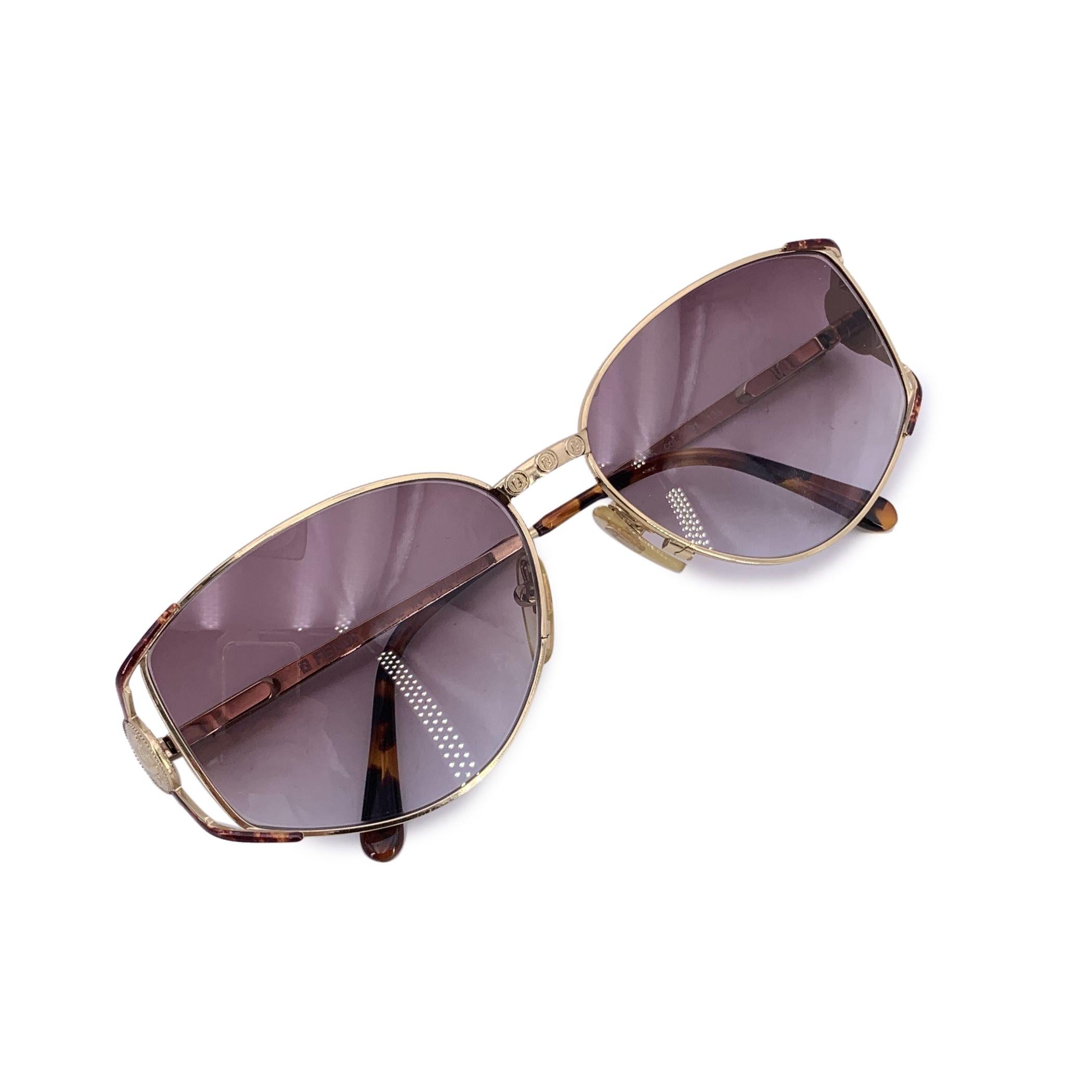 Fendi Vintage Gold Metal Sunglasses FV 239 col. 521 58/15 135mm 1