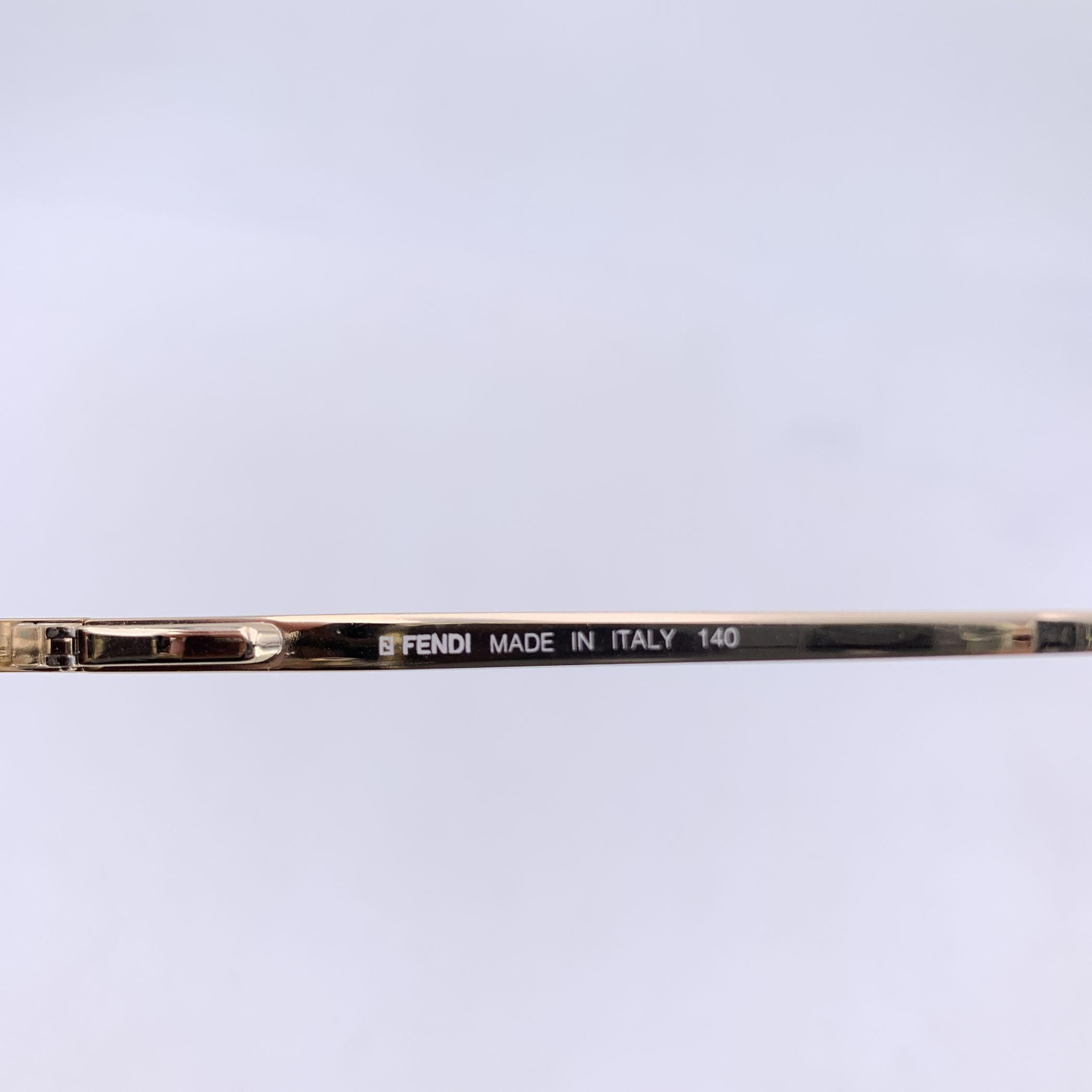 Women's Fendi Vintage Gold Metal Sunglasses VL 7007 51/19 140mm For Sale