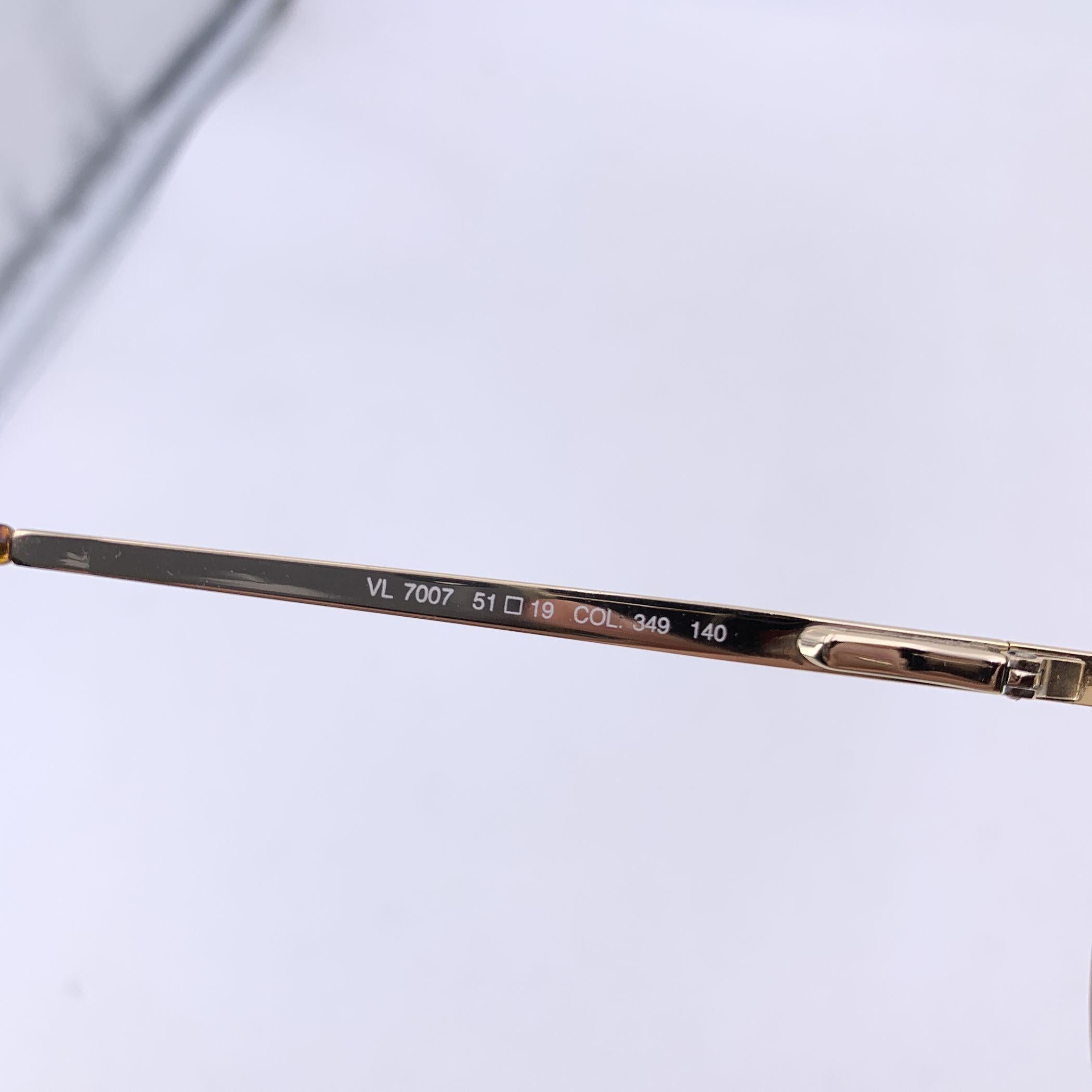 Fendi Vintage Gold Metal Sunglasses VL 7007 51/19 140mm For Sale 1
