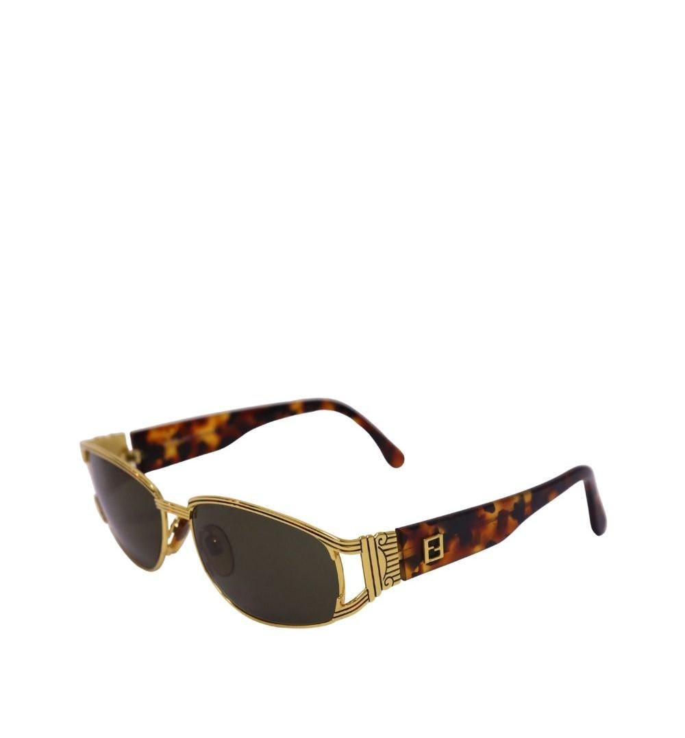 Fendi Vintage Gold Sunglasses For Sale 1