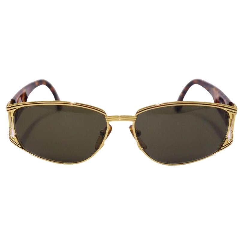 Fendi Vintage Gold Sunglasses For Sale