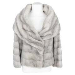 Giacca Fendi vintage in visone grigio di Karl Lagerfeld, taglia 44IT, AI 2009