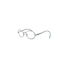 Fendi Vintage green-grey metal 90s small eyeglasses