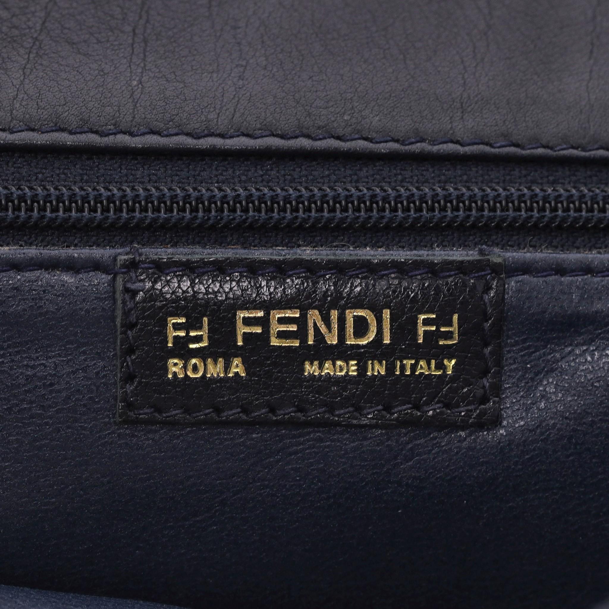 Fendi Vintage Leather Stitch Detail Crossbody/Clutch Bag 2