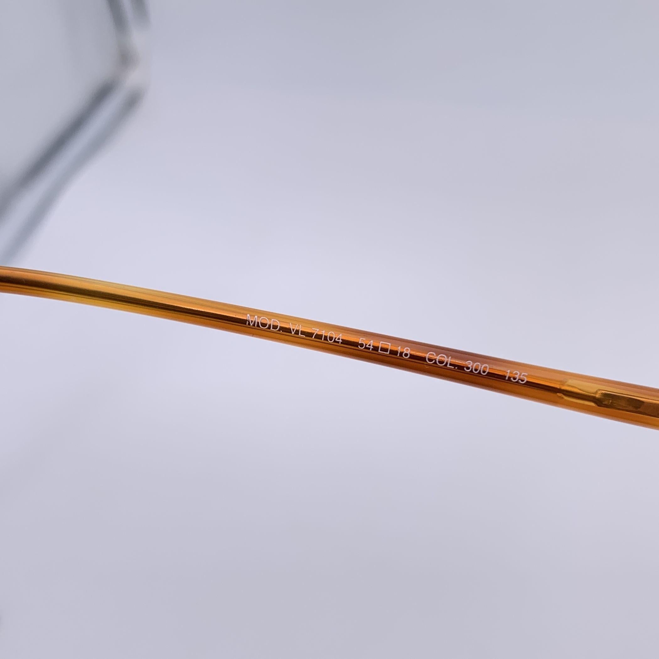 Fendi Vintage Light Gold Metal Sunglasses VL 7104 54/18 135mm For Sale 1