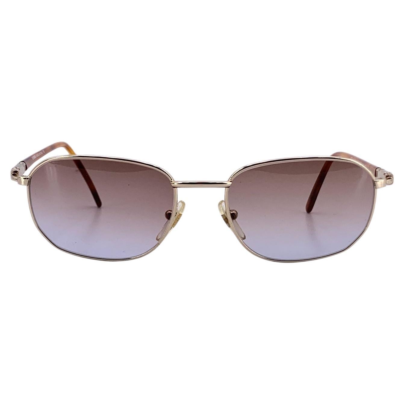 Fendi Vintage Light Gold Metal Sunglasses VL 7104 54/18 135mm For Sale