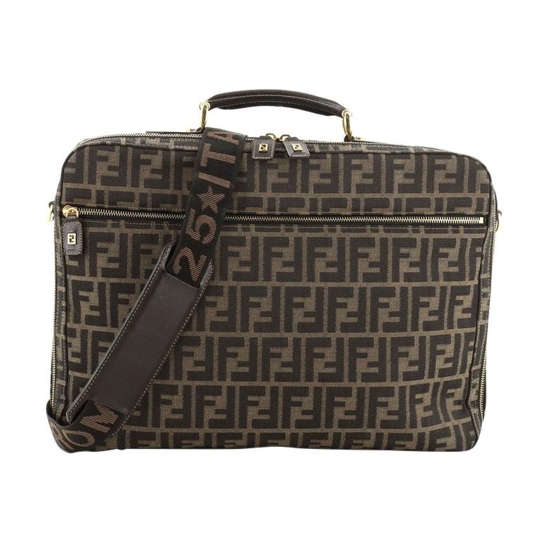 Fendi Vintage Logo Briefcase Zucca Canvas Medium at 1stDibs