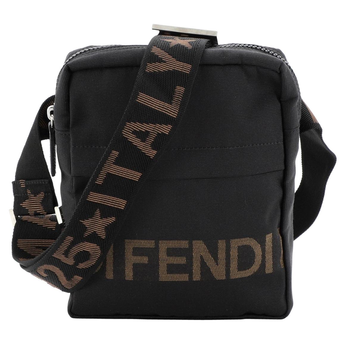 Fendi Vintage Logo Messenger Bag Nylon Small