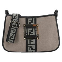 Fendi Vintage Logo Shoulder Bag Canvas Medium Fendi Vintage Logo Shoulder Bag Canvas Medium