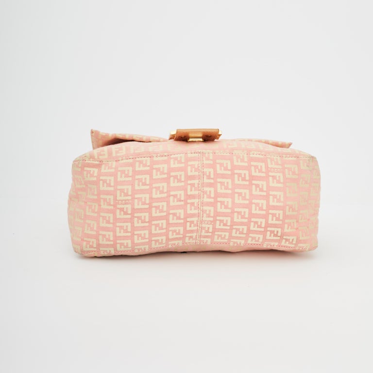 Vintage Fendi Pink Zucchino Mama Baguette Shoulder Bag – Break Archive