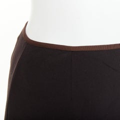 FENDI Gonna a tubino vintage, minimalista, a vita media, dritta, lunga fino al ginocchio, IT38 XS