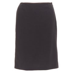 FENDI Gonna a tubino vintage, minimalista, a vita media, dritta, lunga fino al ginocchio, IT38 XS