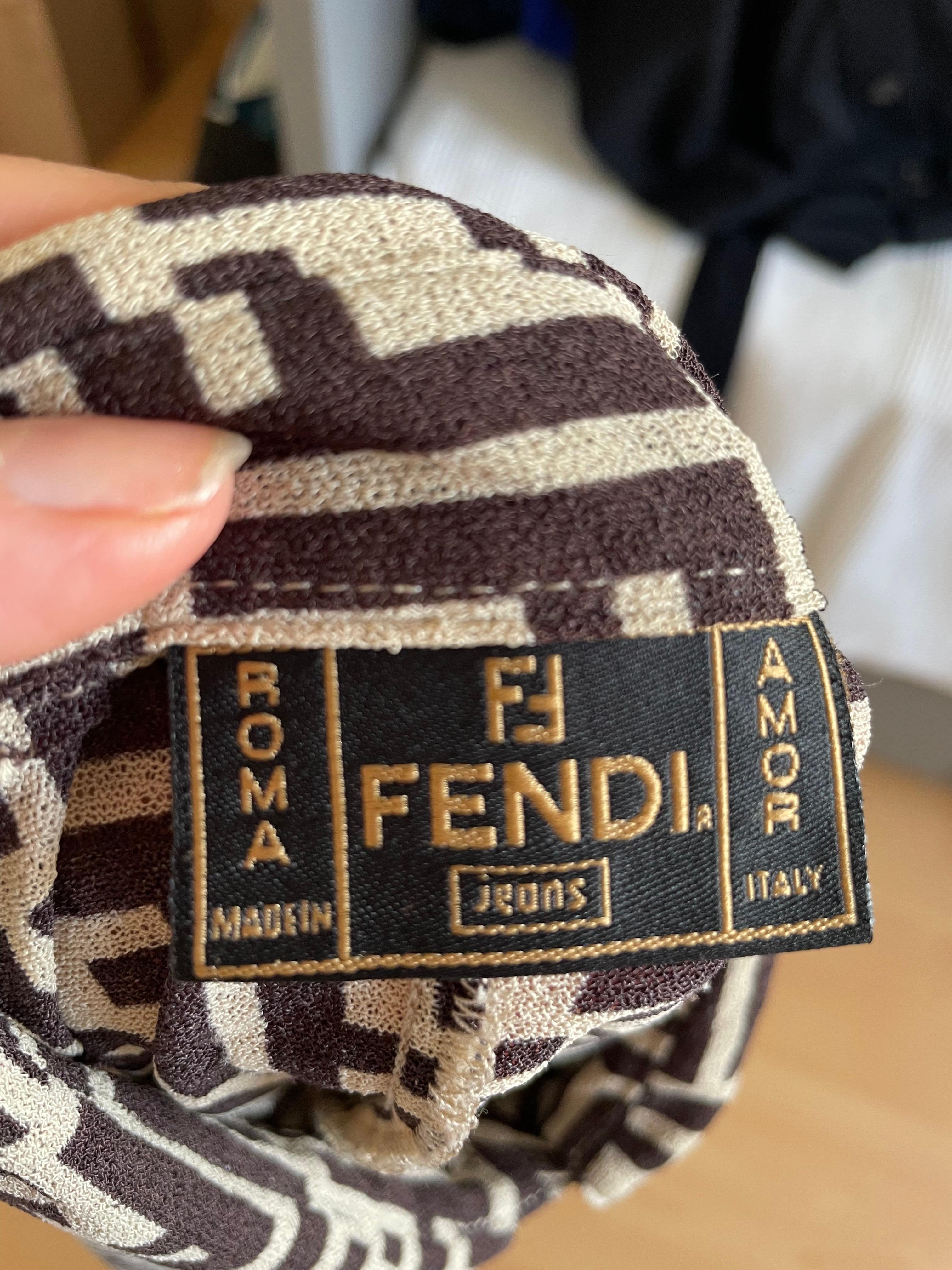 Nero Camicetta Monogram Fendi Vintage. in vendita