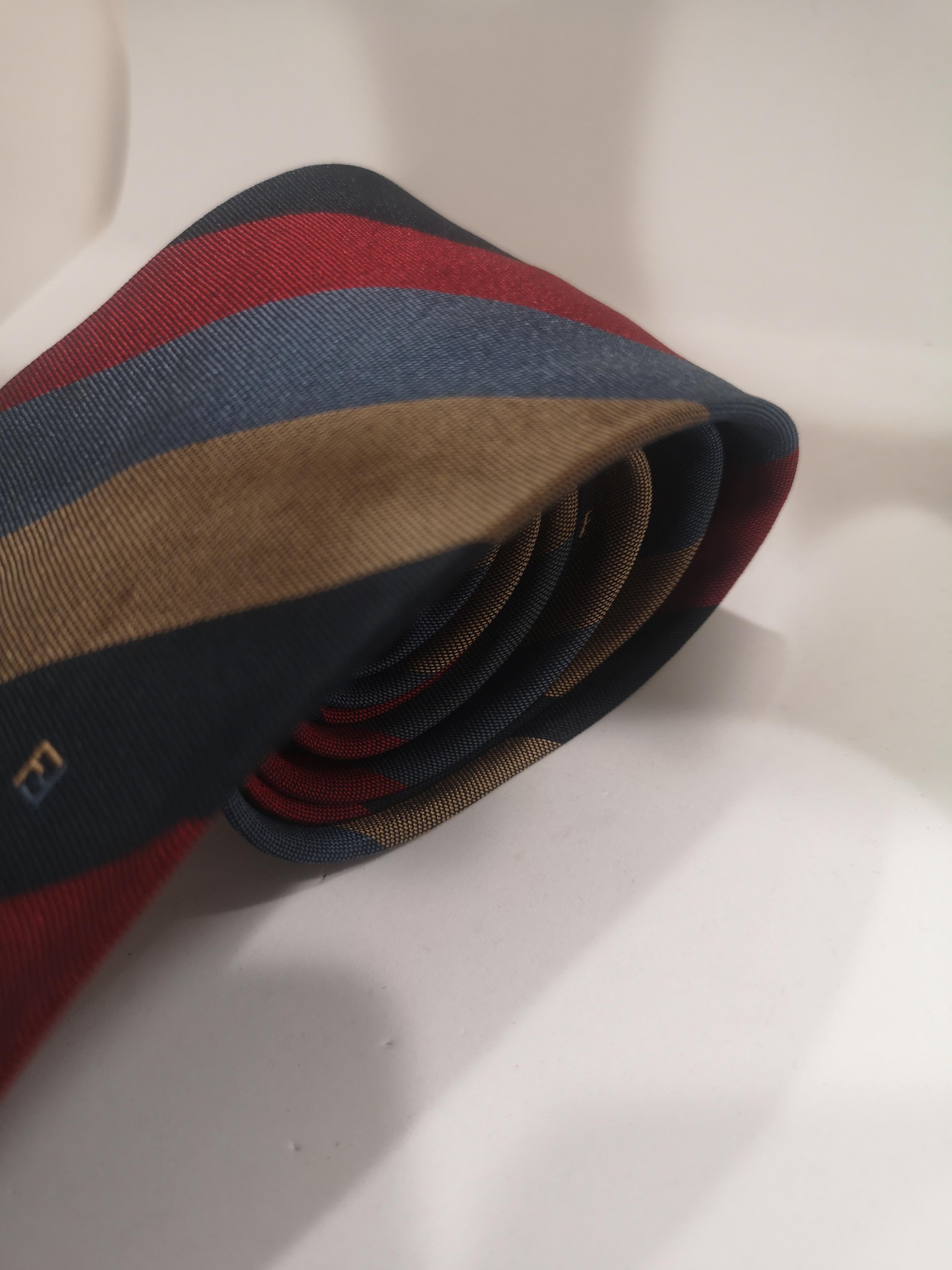 Fendi Vintage multicoloured silk tie In Fair Condition In Capri, IT