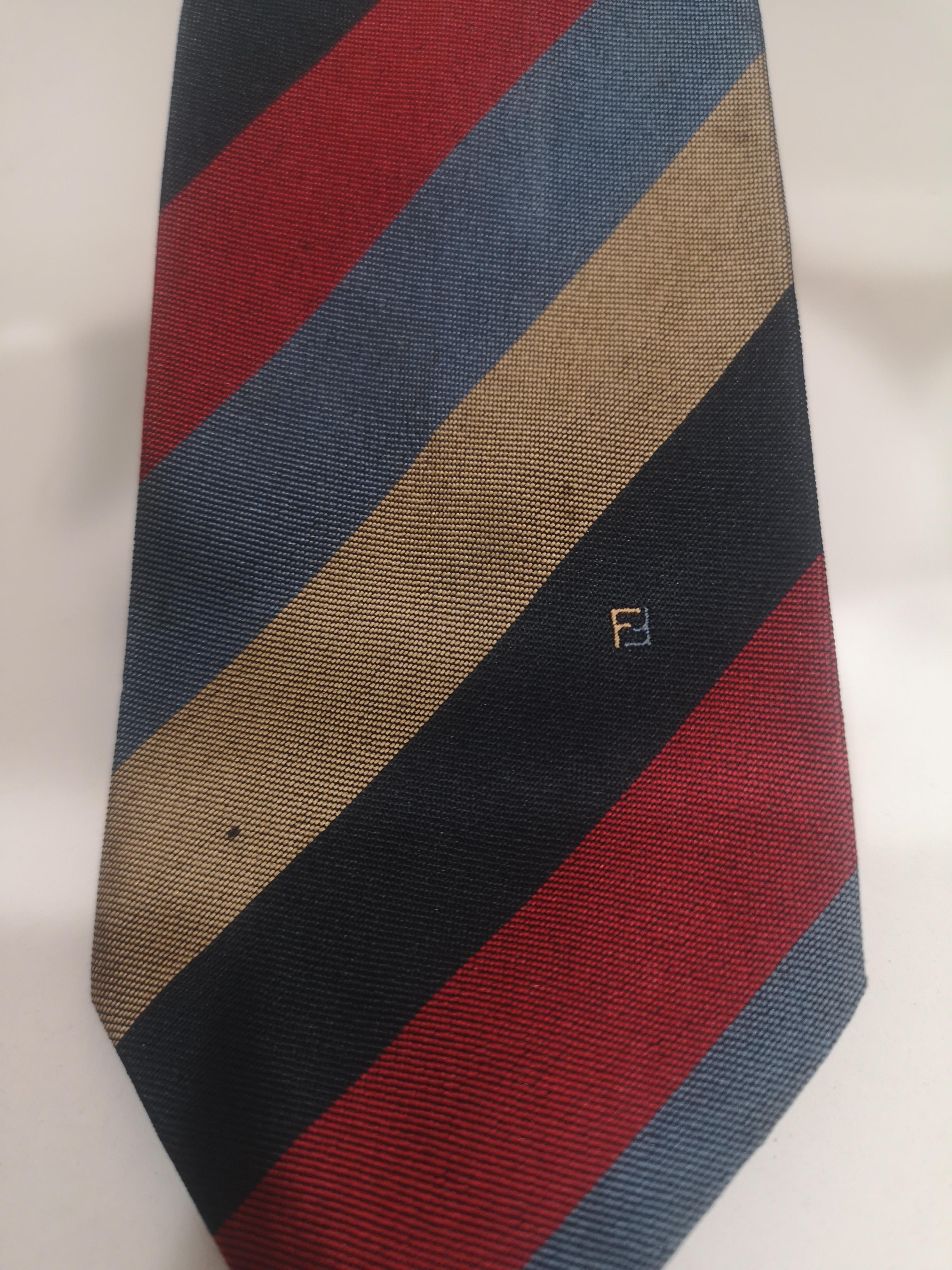Women's or Men's Fendi Vintage multicoloured silk tie