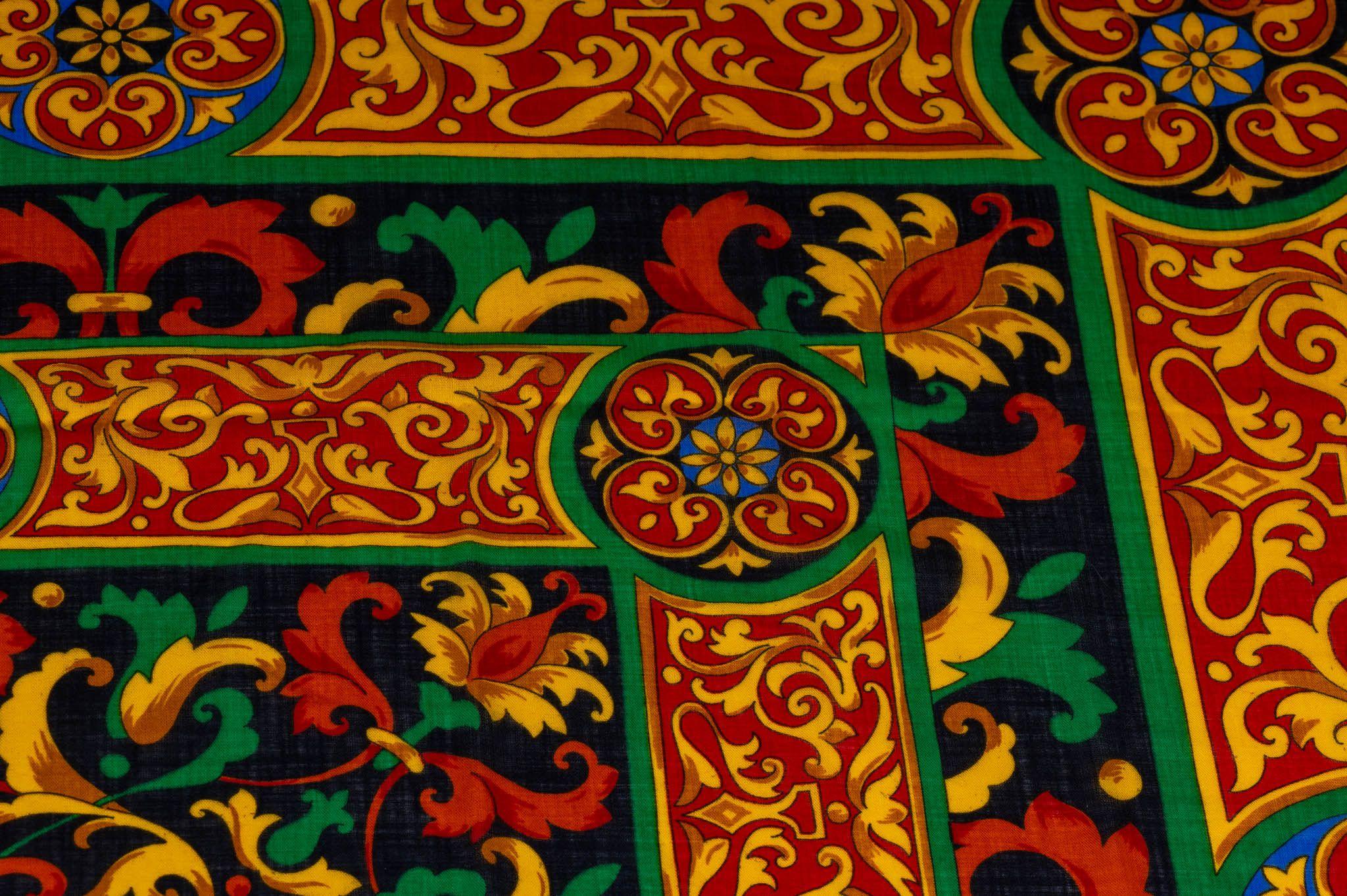 Women's or Men's Fendi Vintage Paisley Wool Shawl For Sale