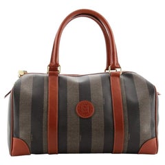 Fendi Vintage Pequin Boston Tasche beschichtetem Segeltuch groß