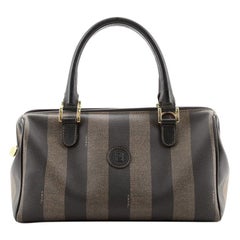 Fendi Vintage Pequin Convertible Boston Bag Coated Canvas Medium