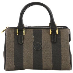 Fendi Vintage Pequin Convertible Boston Bag Coated Canvas Mini