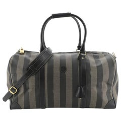 Fendi Vintage Pequin Convertible Duffle Coated Canvas Large