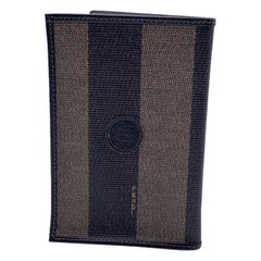 Fendi Vintage Pequin Striped Canvas Document Holder Wallet