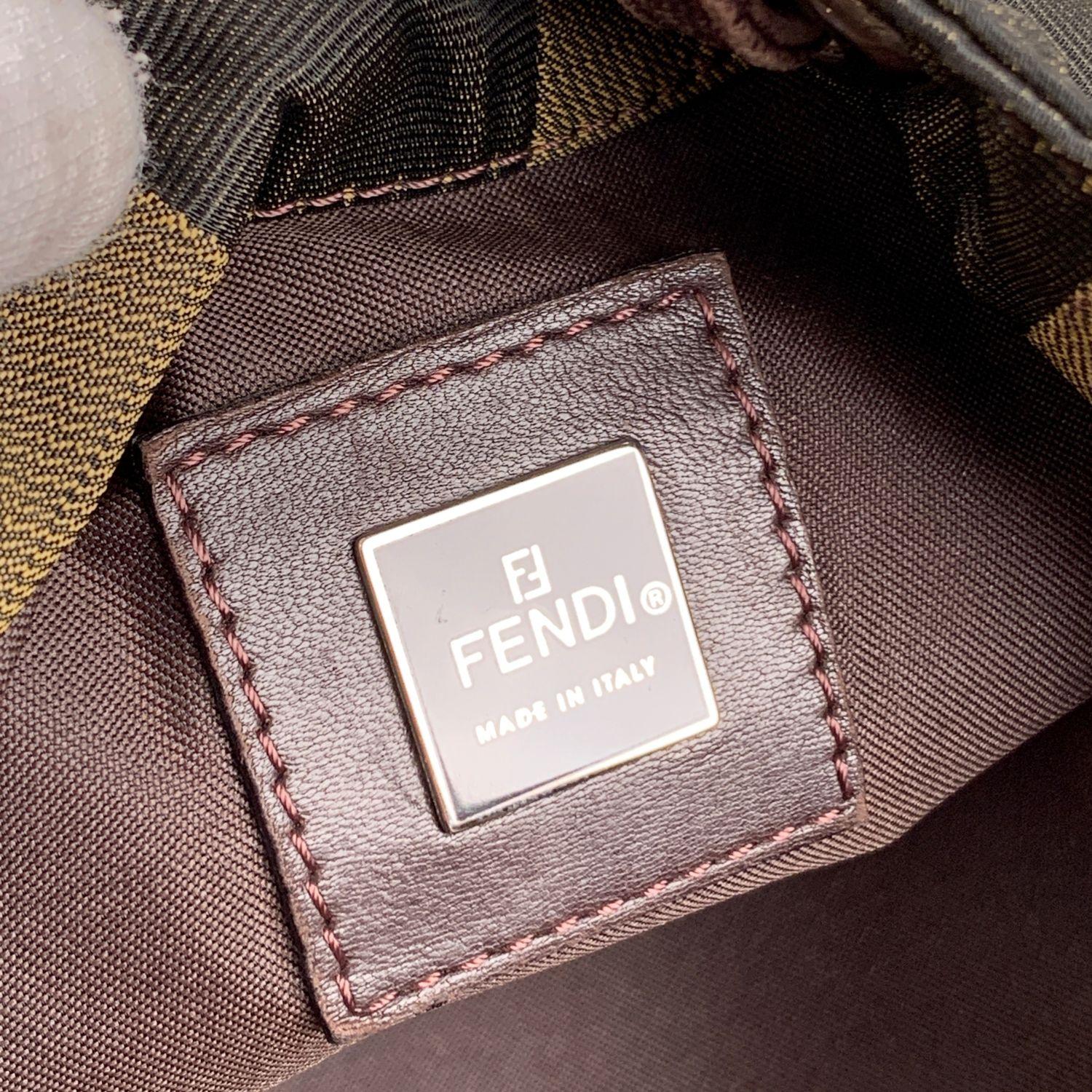 Men's Fendi Vintage Pequin Striped Canvas Small Tote Handbag