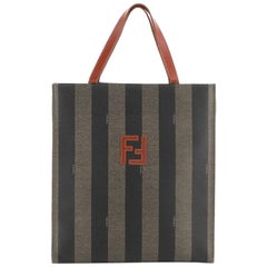 Fendi Vintage Pequin Tote Backpack Coated Canvas Medium