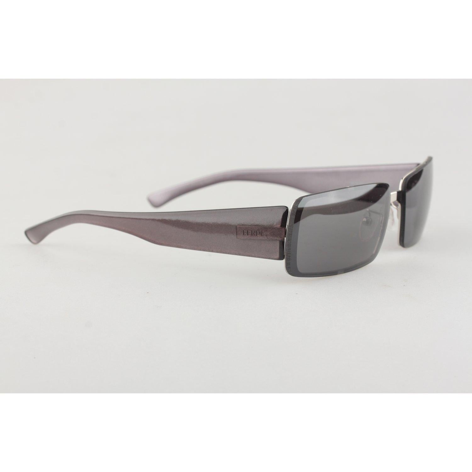 Gray Fendi Vintage Rimless Sunglasses Mod. SL 7460 62/12mm New Old Stock