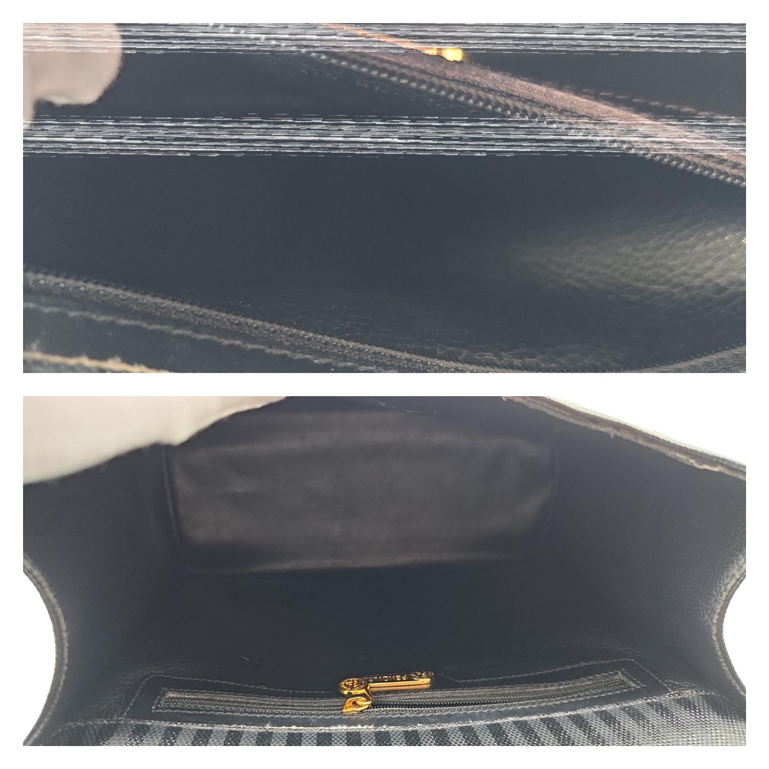 Fendi Vintage SAS Penguin Trapezförmige Henkeltasche mit Griff oben im Angebot 2
