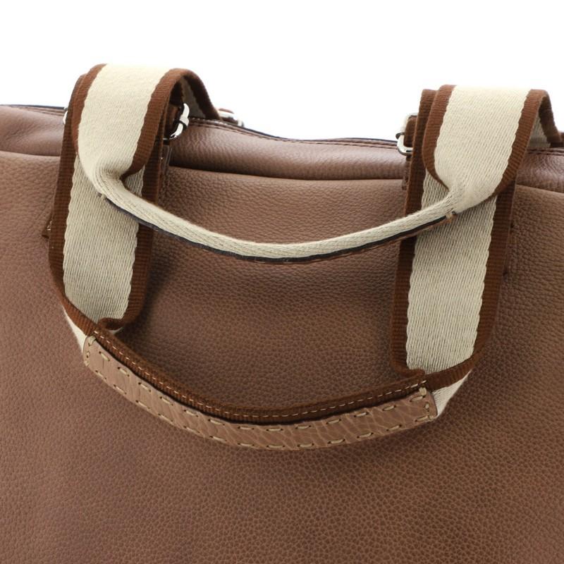 Fendi Vintage Selleria Duffle Bag Perforated Leather Large  1