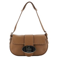 Fendi Vintage Selleria Flap Bag Leather Small