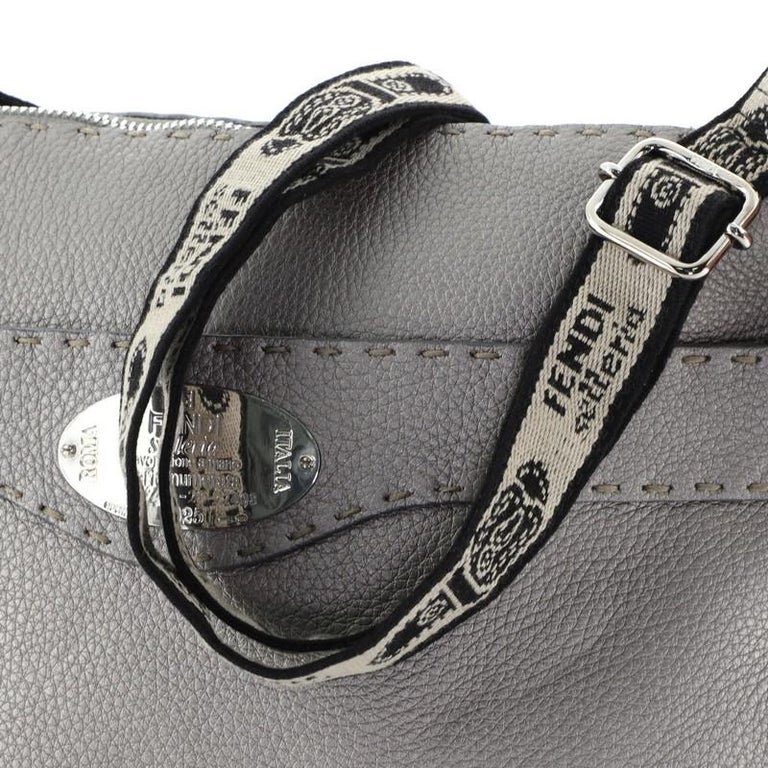 Fendi Vintage Selleria Zip Messenger Bag Leather Medium at 1stDibs