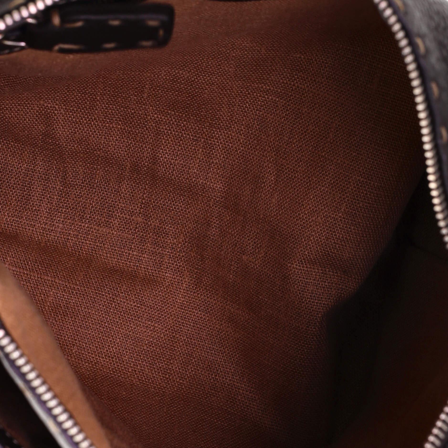Fendi Vintage Selleria Zip Messenger Bag Leather Medium 1