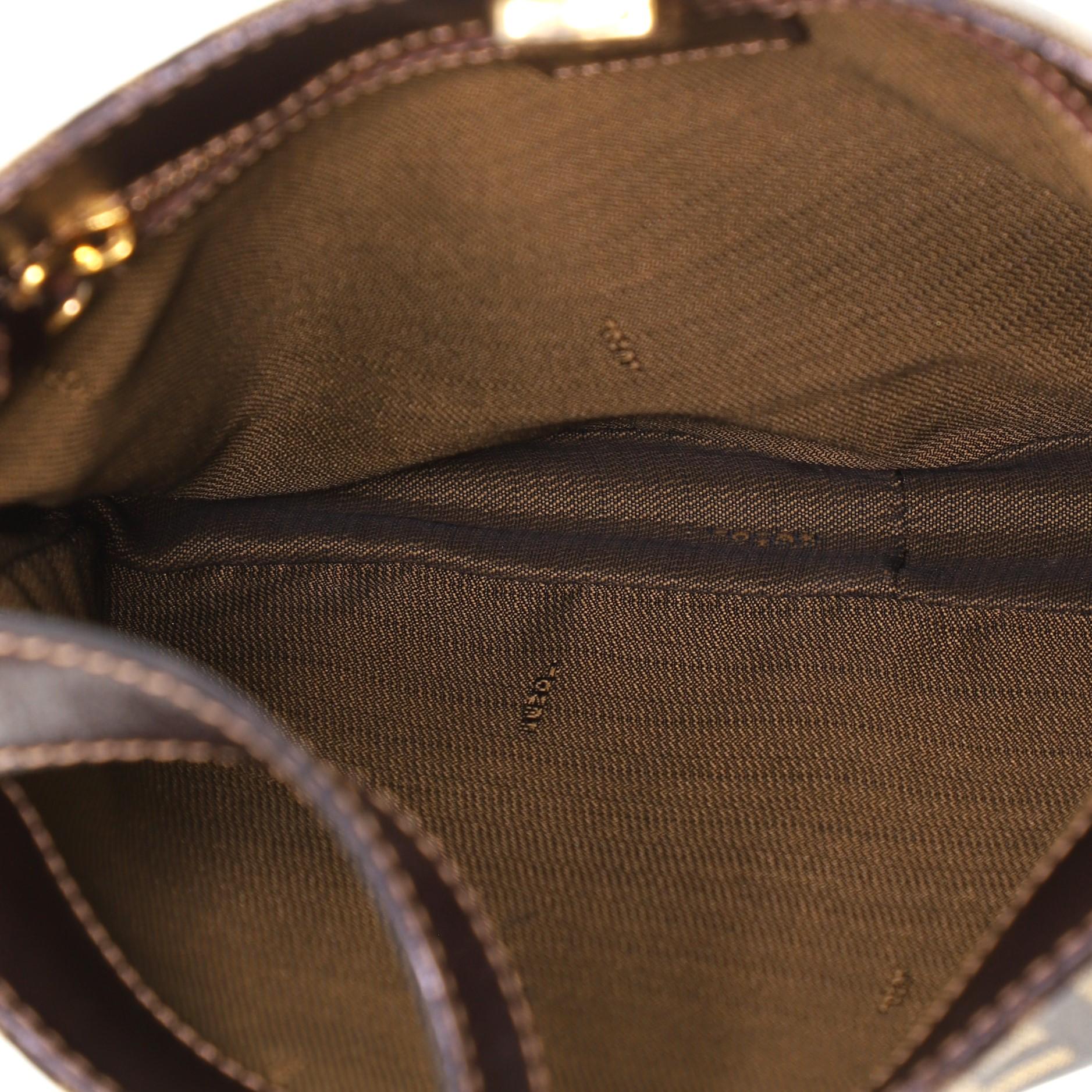 Fendi Vintage Shoulder Bag Zucca Canvas Medium In Fair Condition In NY, NY