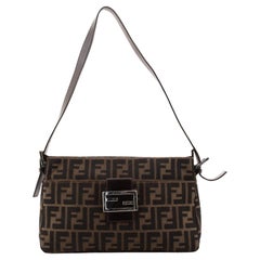 Fendi Vintage Shoulder Bag Zucca Canvas Medium