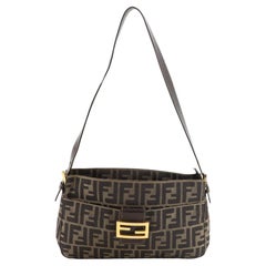 Fendi Vintage Shoulder Bag Zucca Canvas Medium